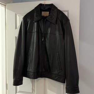 Black leather men’s jacket